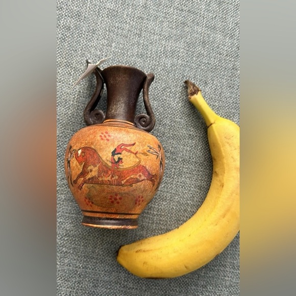 Vintage vase The bull-leaping fresco original Greek pottery vase hand painted - Picture 13 of 13